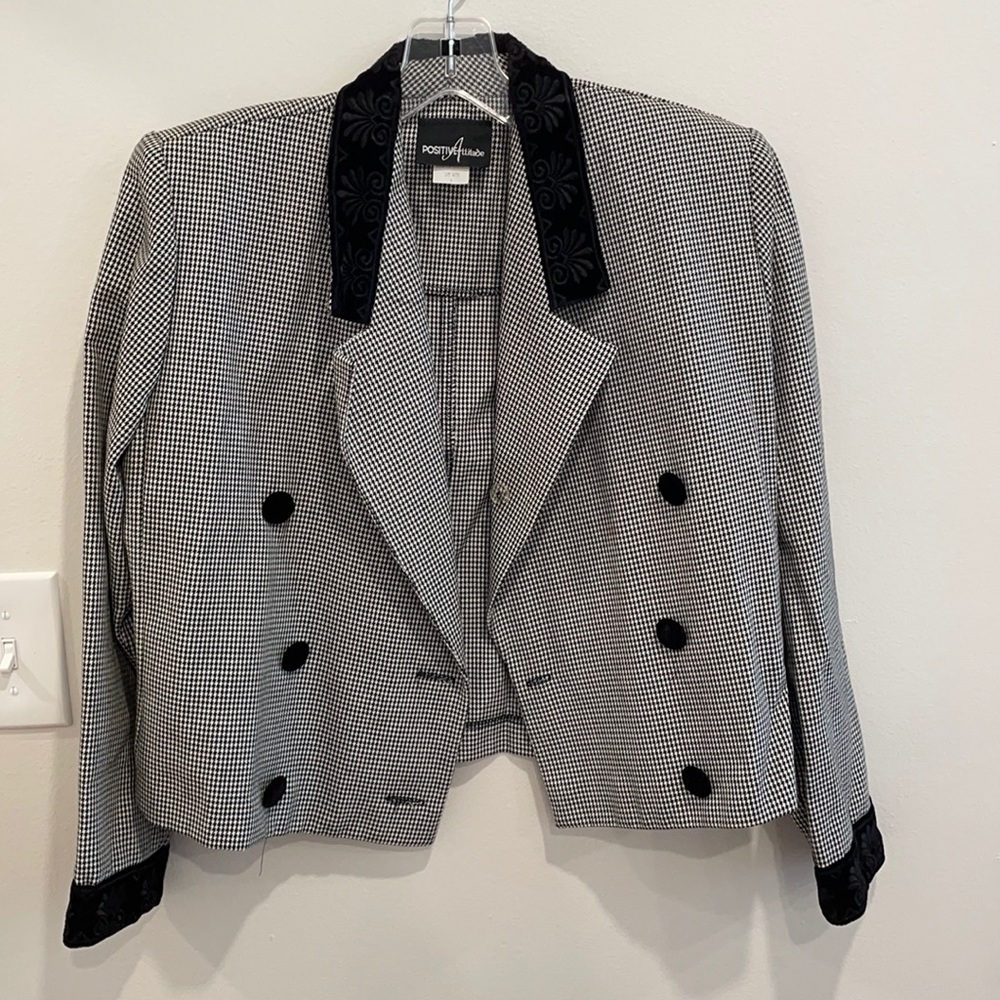 Positive Attitude Black and White Blazer 8